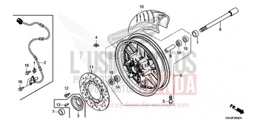 FRONT WHEEL NSS300AD de 2013